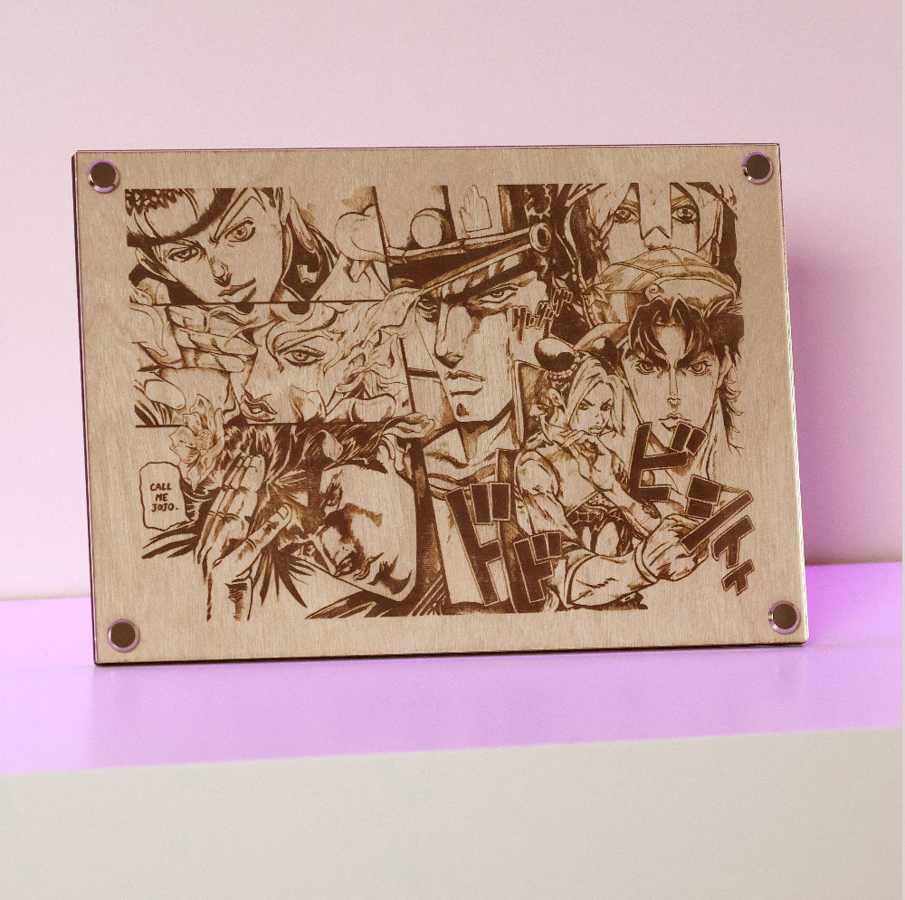 Laser Engraved Plaque - Call Me JoJo | LayaBoard Art Inspired by Jojo's Bizarre Adventure