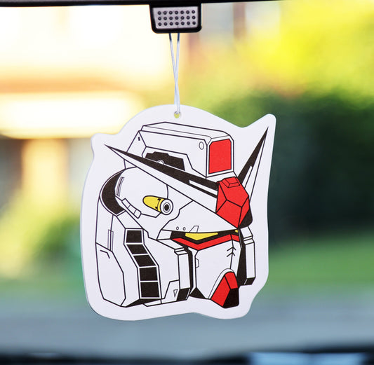 This Gundam car air freshener card design inspired by Gundam anime, is ideal for decorating your car and keep the air fresh.