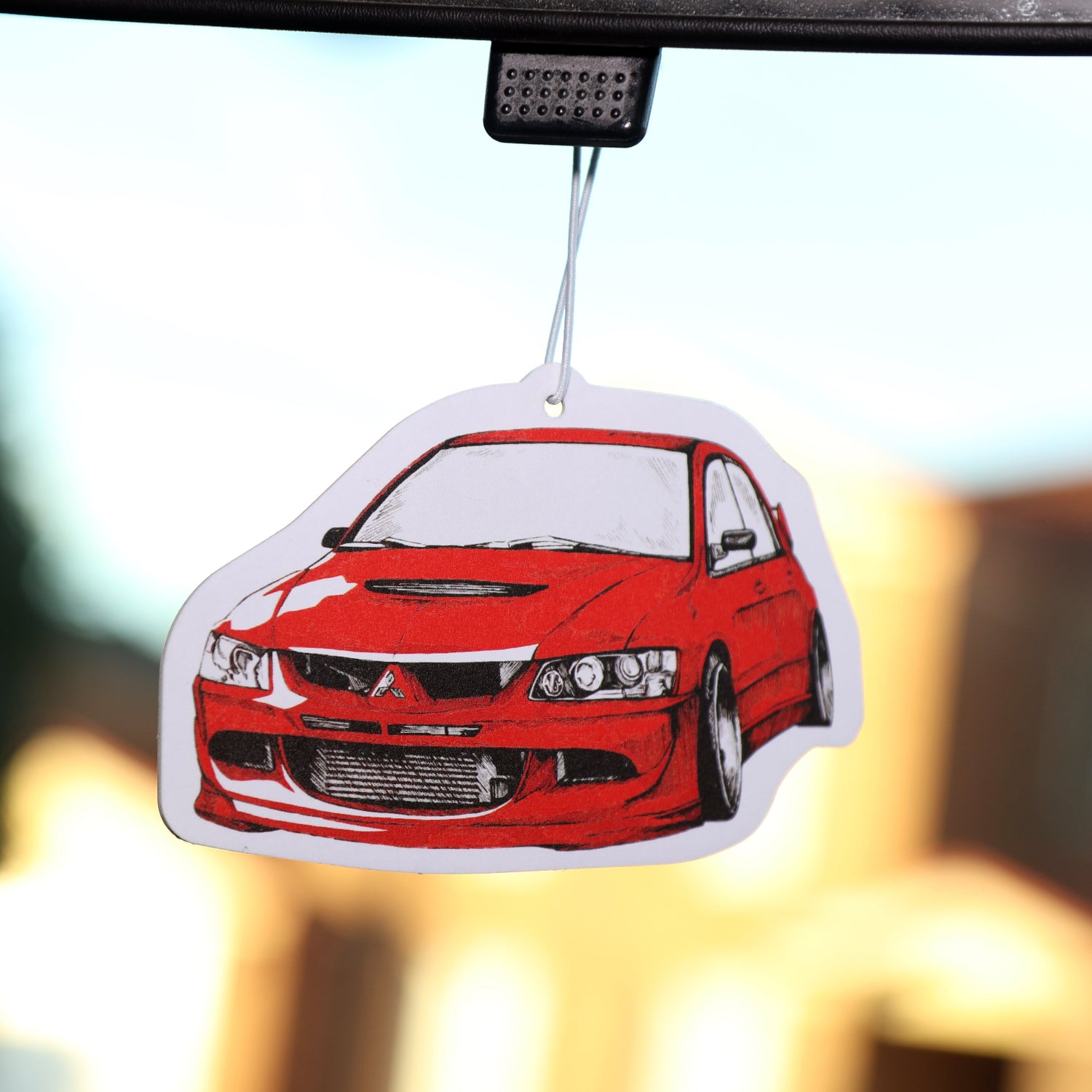 This Lancer Evo VIII air freshener card is ideal for JDM art enthusiasts to decorate their car and keep the air fresh.