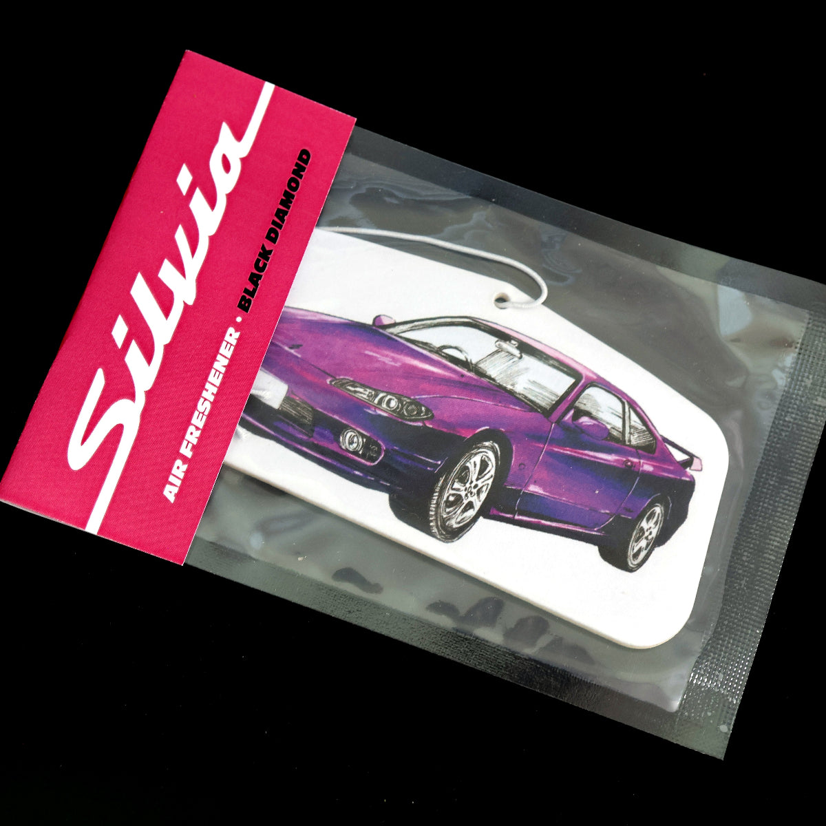 Nissan Silvia S15 air freshener with black diamond scent variant