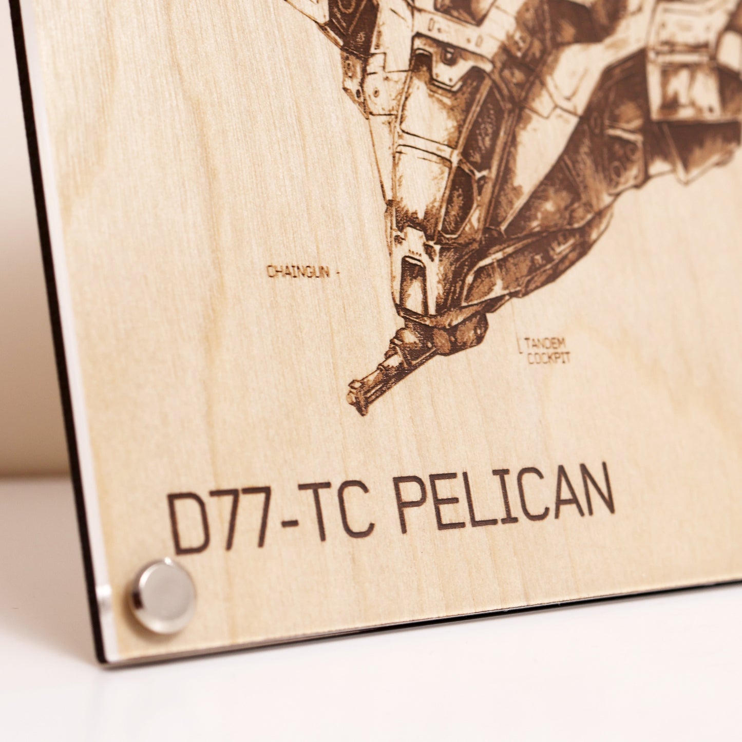 DC77-TC Pelican LayaBoard Art lower corner close up.
