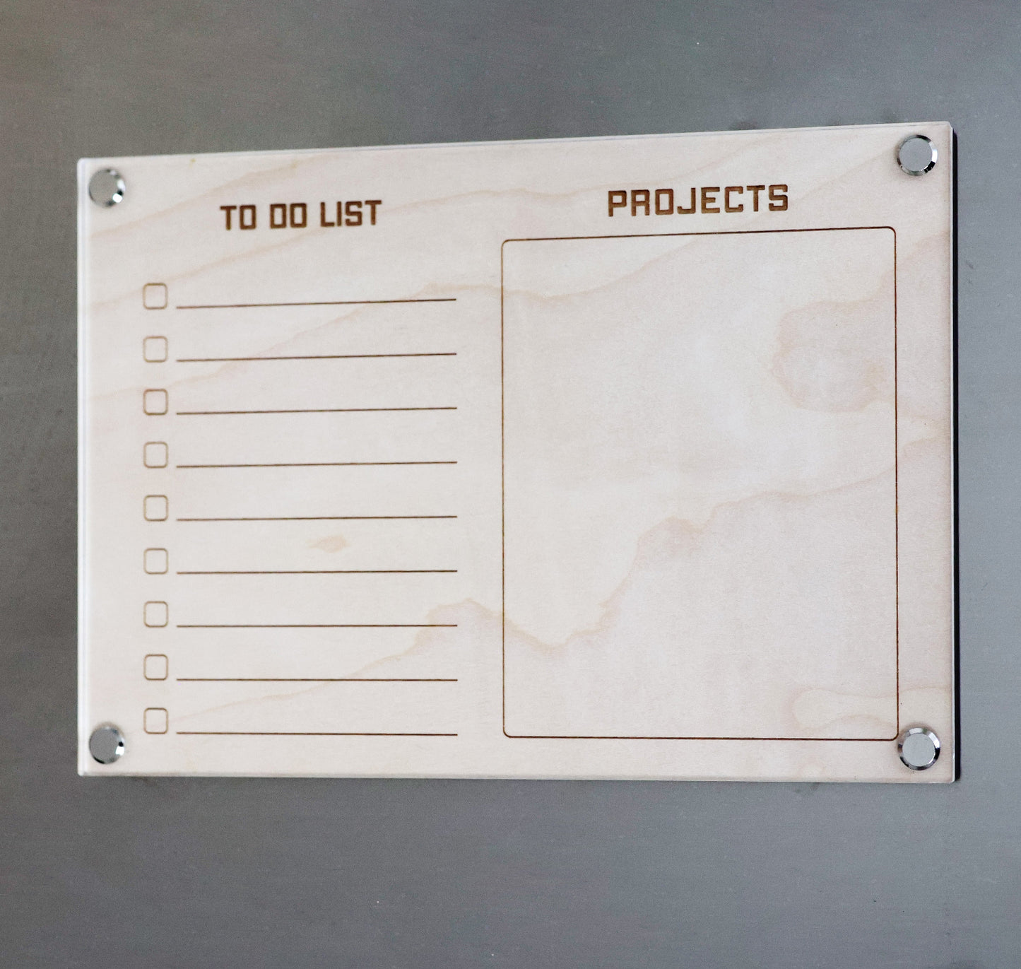 To Do List/ Project Planner, a premium portable dry erase board/whiteboard with optional magnetic mount, from Artysn Studio, features a sleek, standout design. Dimensions: 210 x 148mm | 8.27 x 5.83 inches