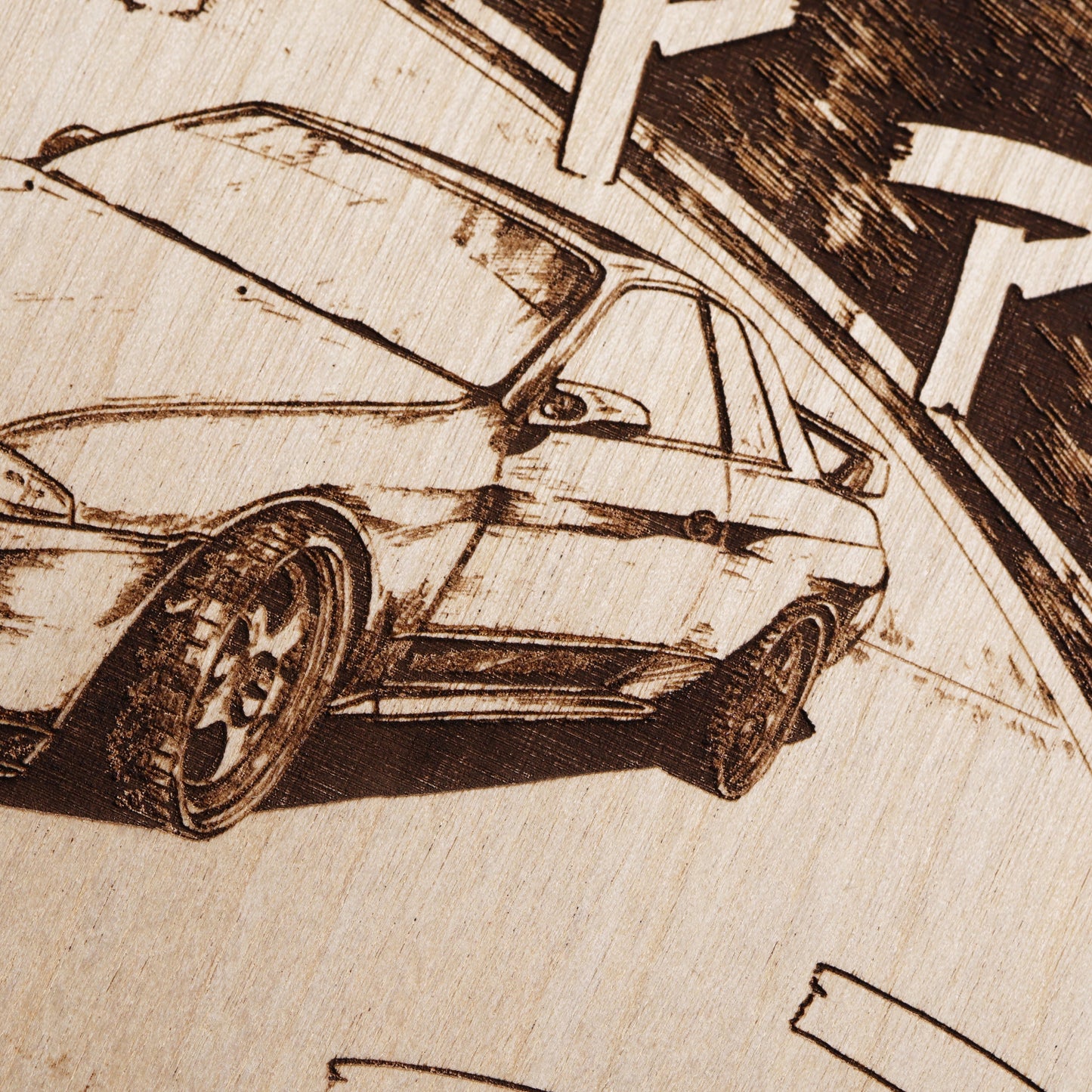 Laser Engraved Plaque - R32 GT-R | LayaBoard Art Inspired by Initial D