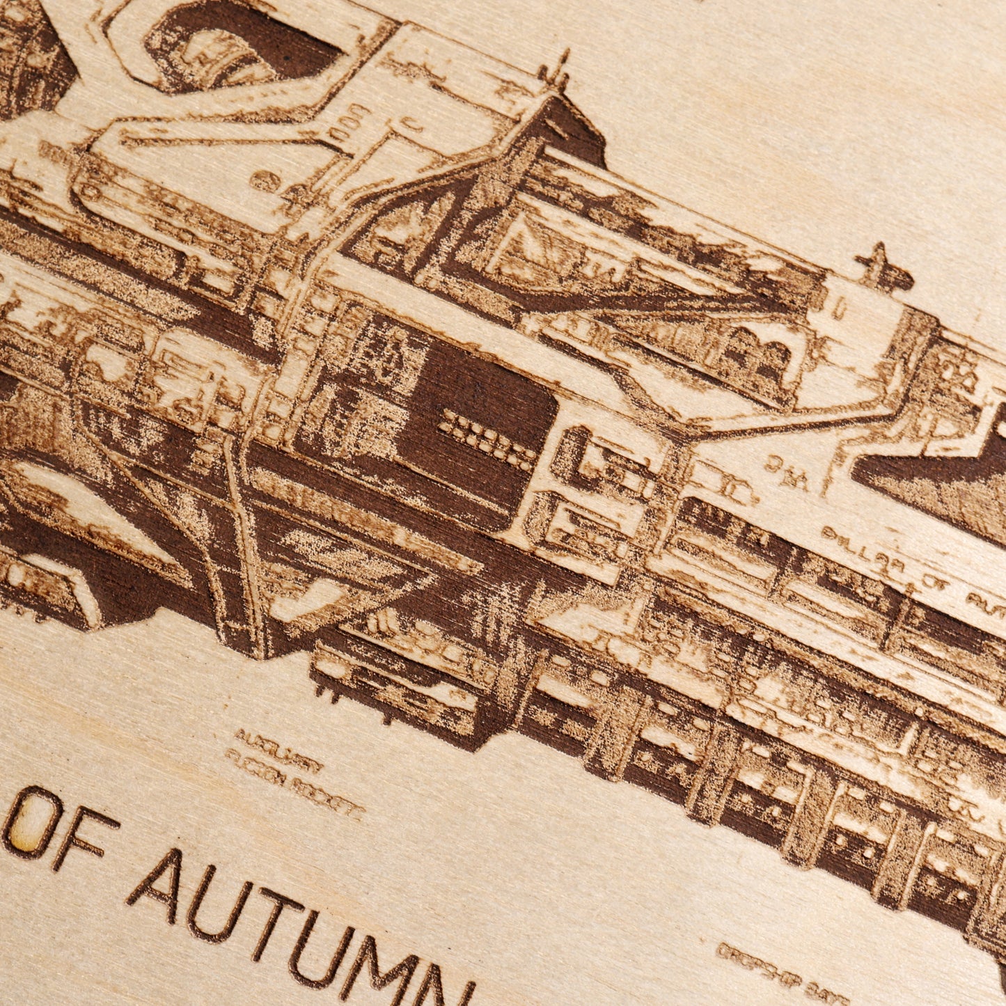 Laser Engraved Plaque - Pillar of Autumn UNSC Ship Diagram | LayaBoard Art Inspired by Halo