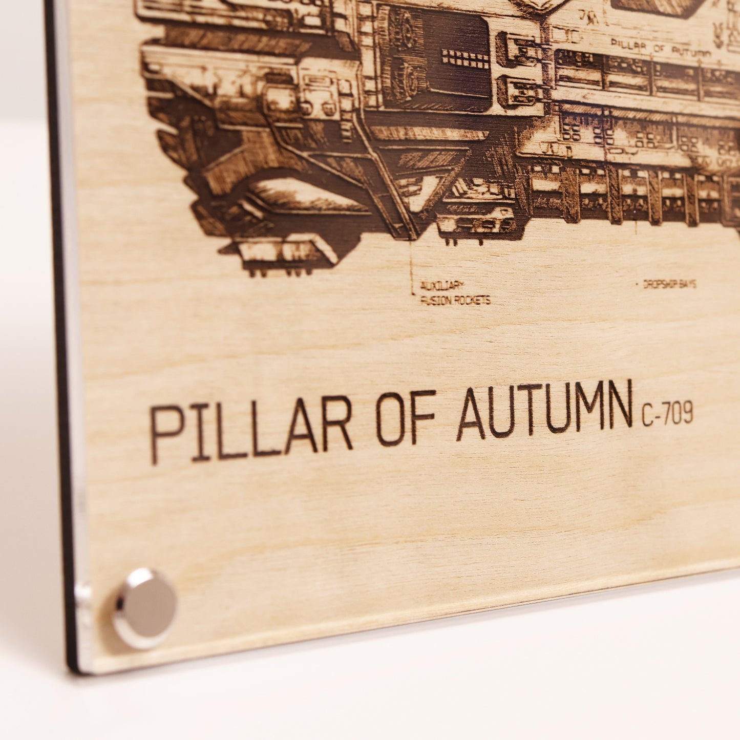 Pillar of Autumn UNSC Ship Diagram LayaBoard Art closeup on lower eft corner.