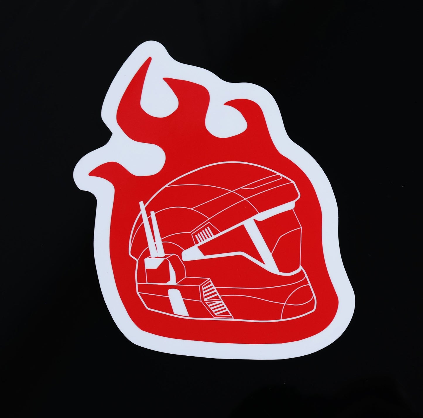 Halo - ODST Flame decal features a vinyl base and lamination, making it suitable for both indoor and outdoor. Dimension: Approx. 15cm x 10cm.