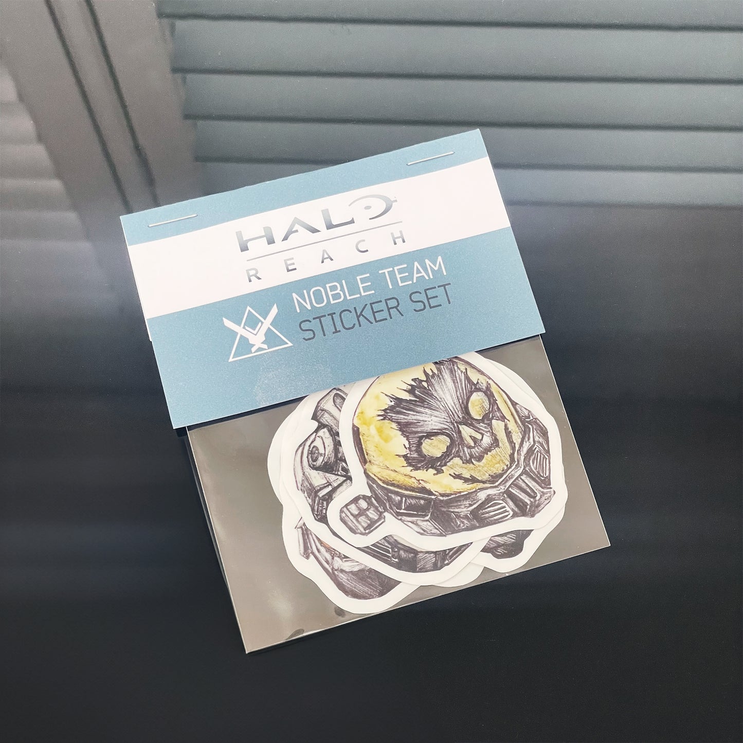 Halo Reach: NOBLE Team Vinyl Sticker Pack, high-quality vinyl stickers with vivid colors and sharp image clarity in one package.