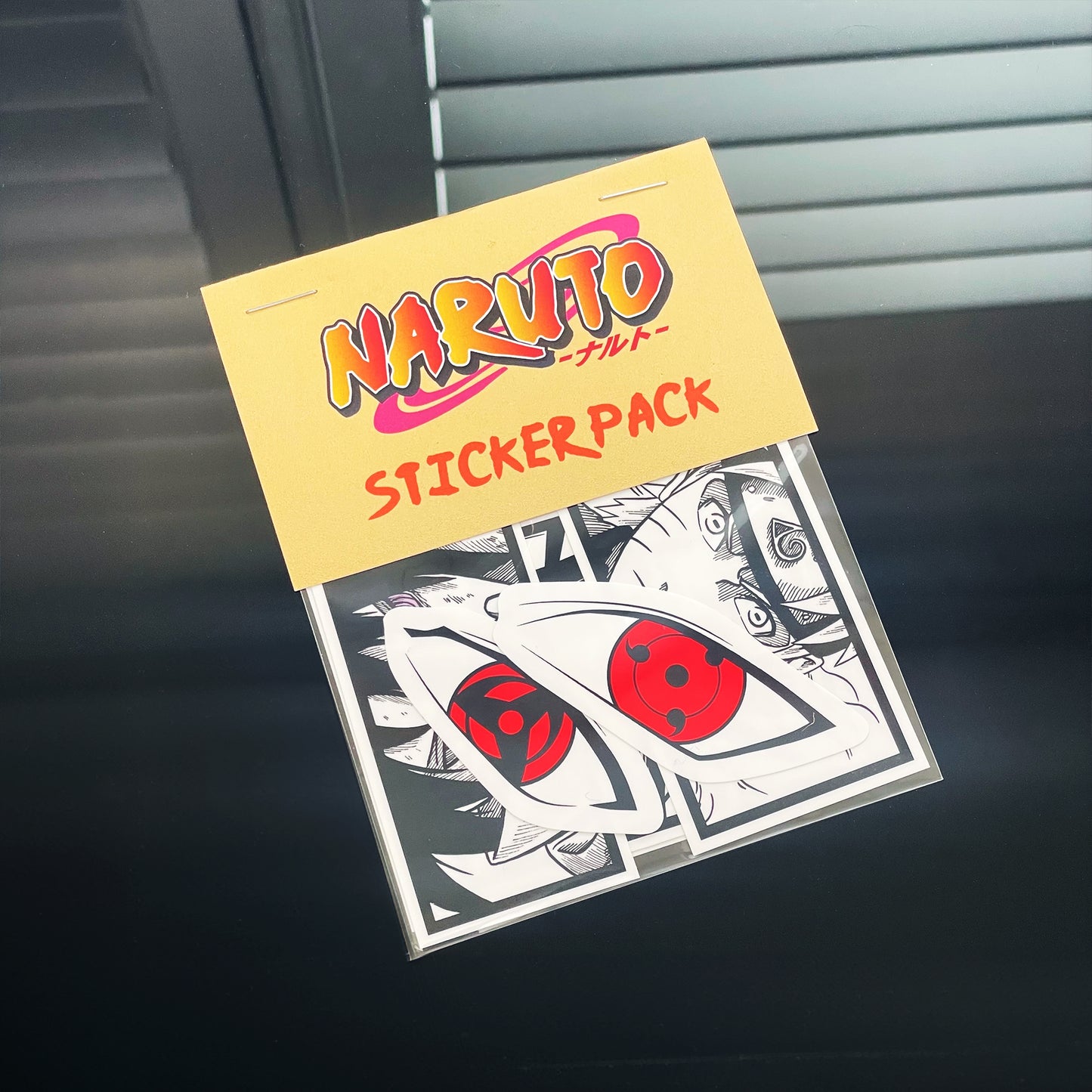 Naruto vinyl sticker pack featuring 7 original designs in one package.