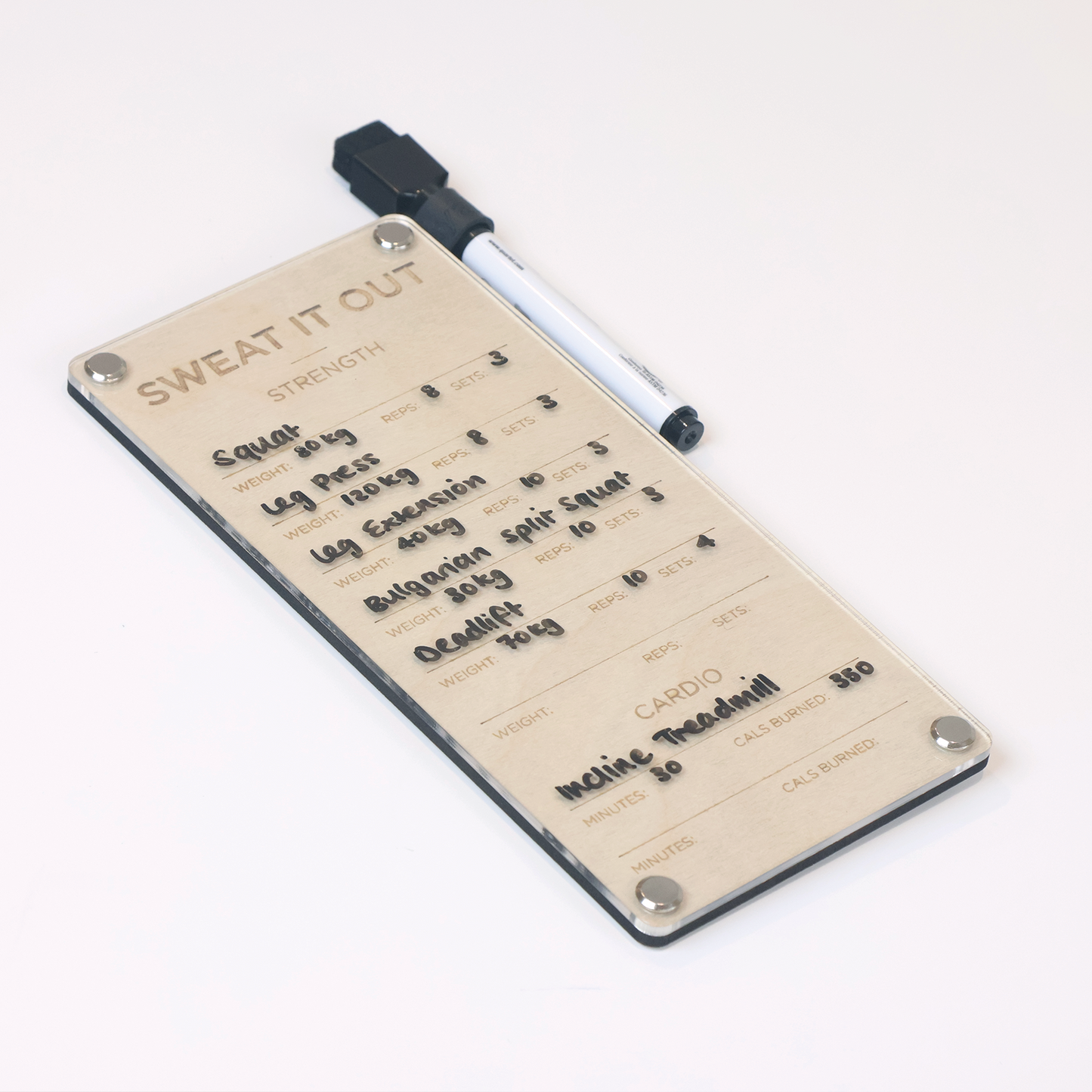 Mini LayaBoard Gym Workout Planner | Custom Dry Erase Board