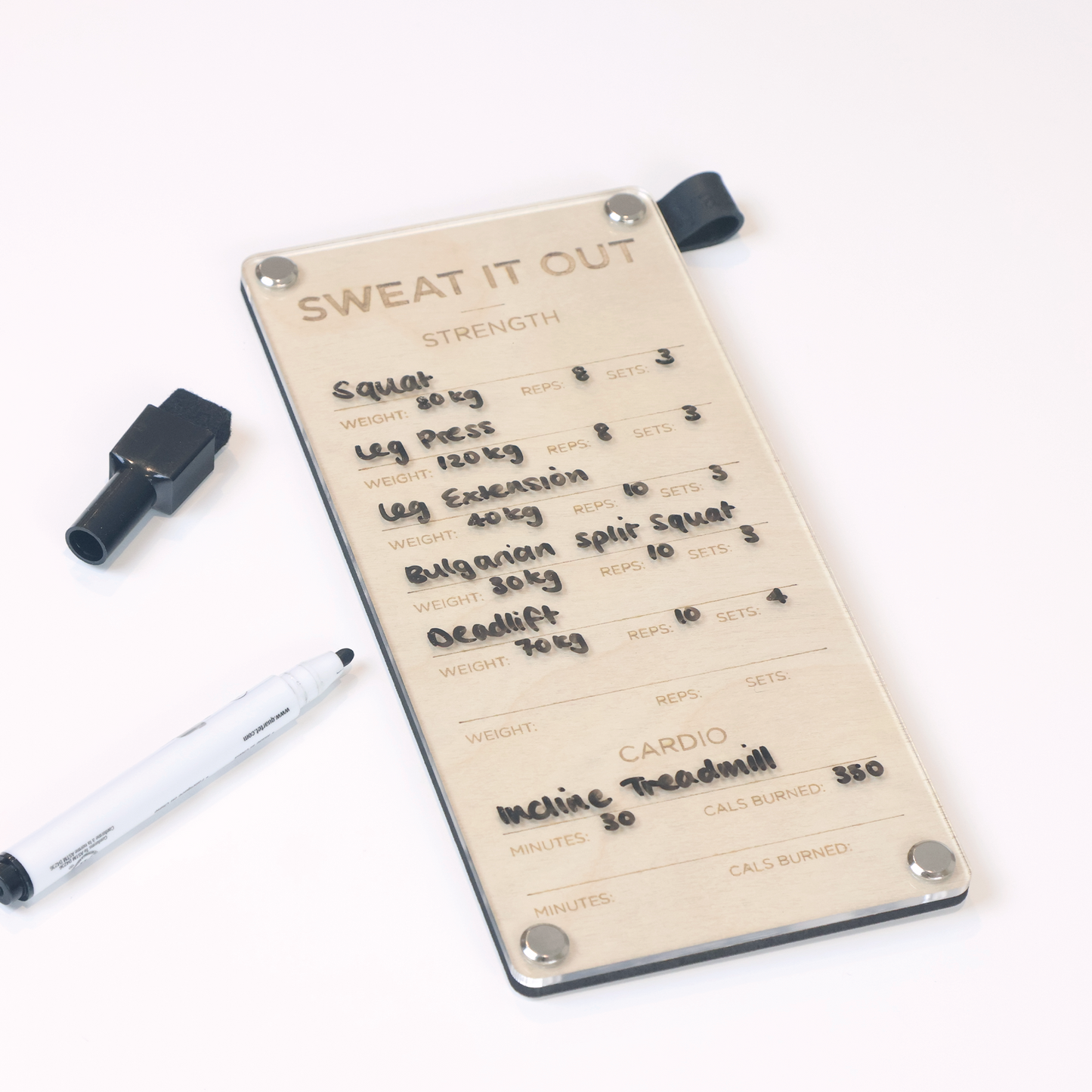 Mini LayaBoard Gym Workout Planner | Custom Dry Erase Board