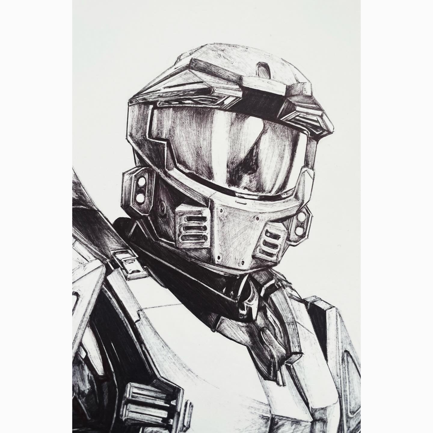 Halo Art Print - CE Master Chief - Mark V - Portrait | Inspired by Halo