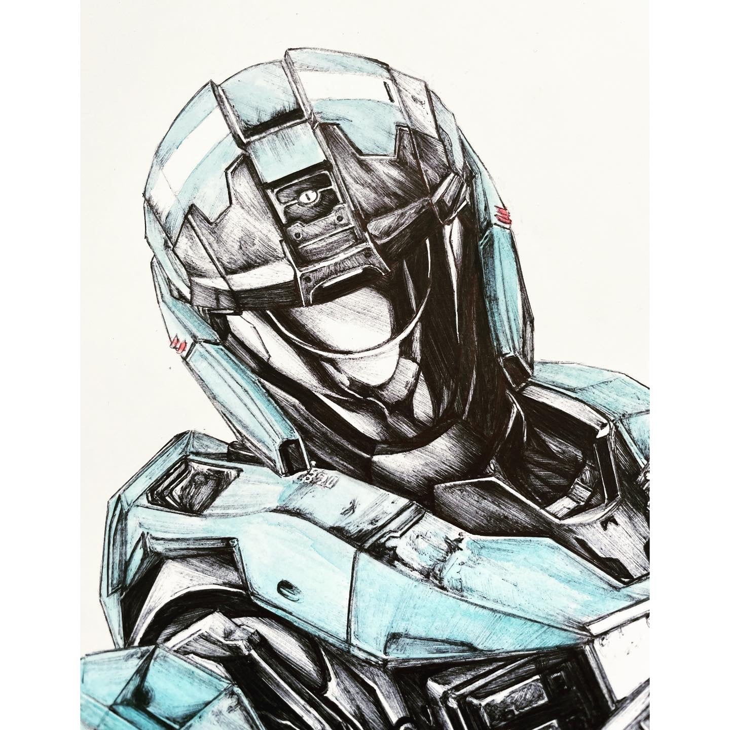 Halo Art Print - Noble Two: Kat-B320 - NOBLE Team Series Print | Inspired by Halo