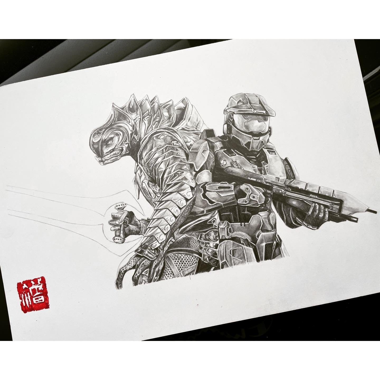 Halo Art Print - The Chief and The Arbiter Print | Inspired by Halo