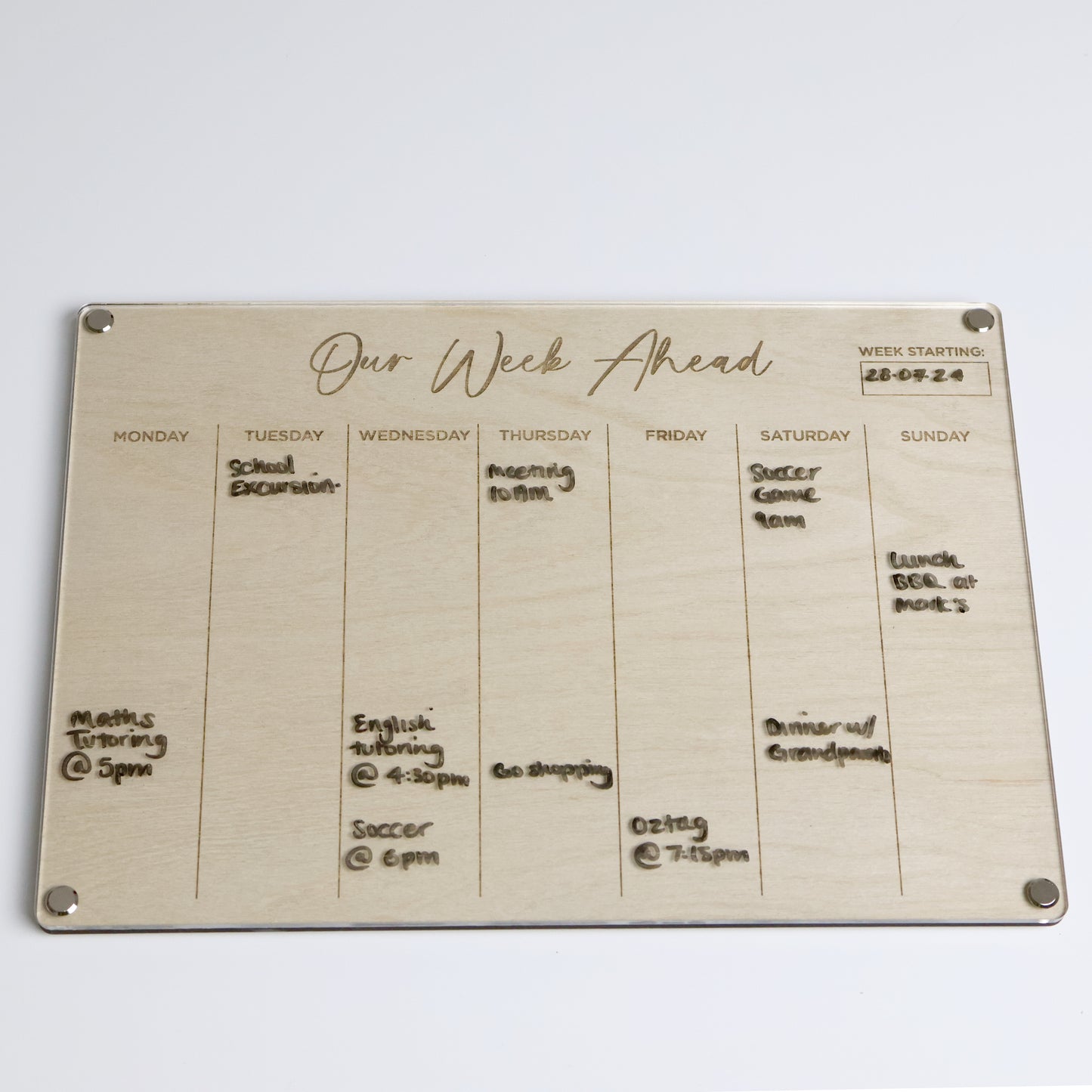 LayaBoard(A4)-Weekly Planner | Custom Dry Erase Board | Magnetic Board