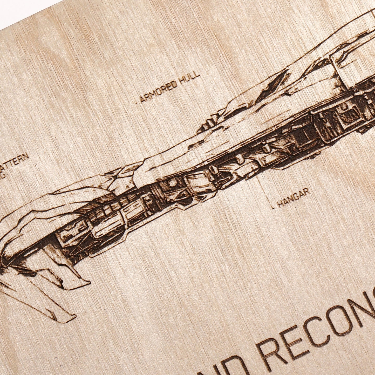 Laser Engraved Plaque - Truth and Reconciliation Ship Diagram |  LayaBoard Art Inspired by Halo