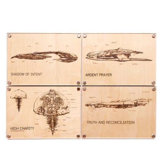 Laser Engraved Plaque - Covenant Ship Diagram Bundle |  LayaBoard Art Inspired by Halo