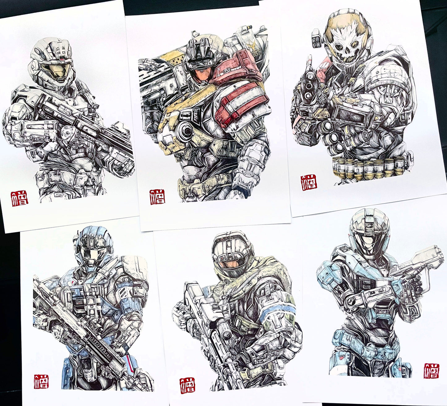 Halo Art Bundle - NOBLE Team Series Print Set | Inspired by Halo