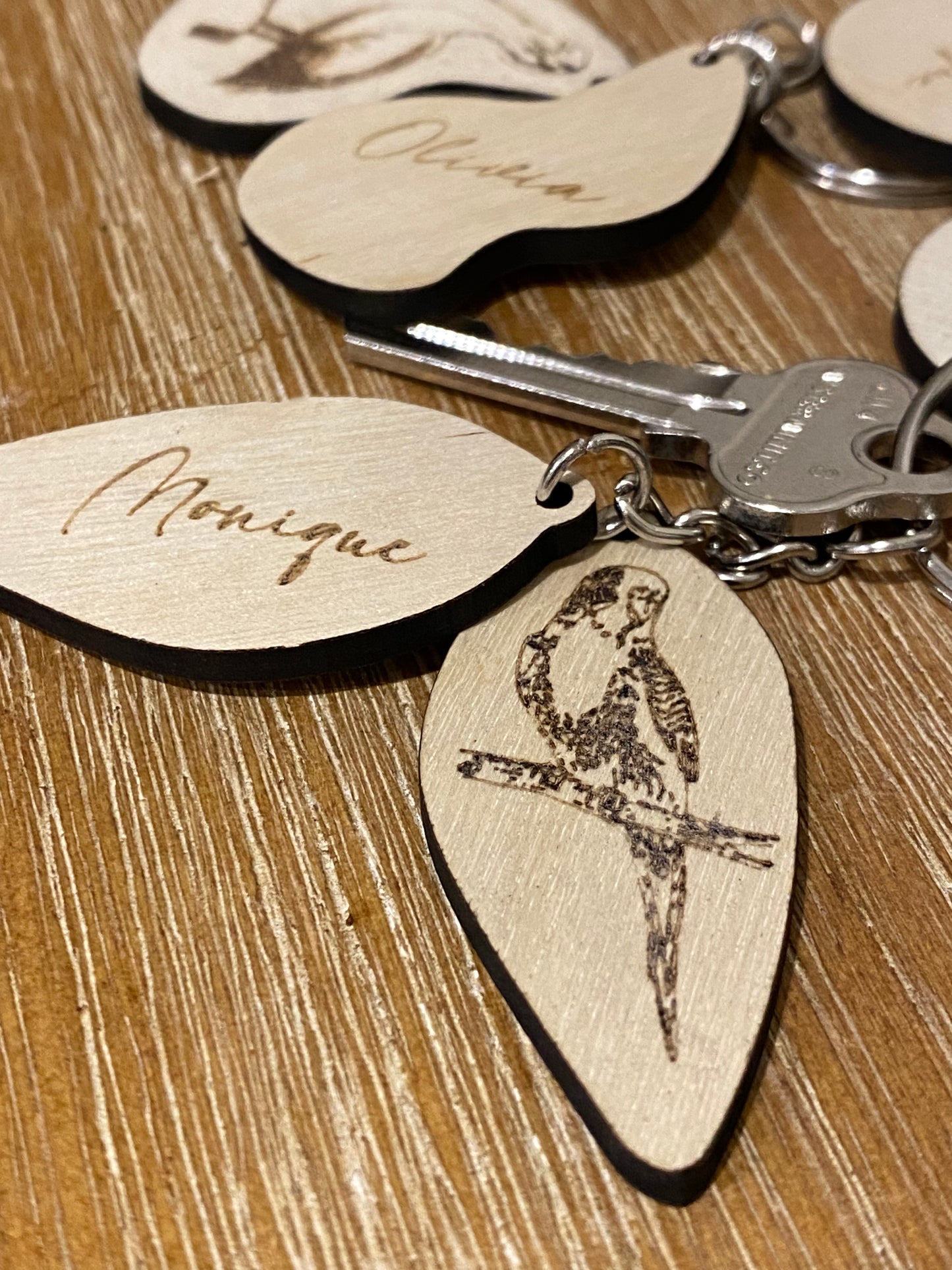 Personalised Australian Bird-Themed Keyrings | Custom Name Tag