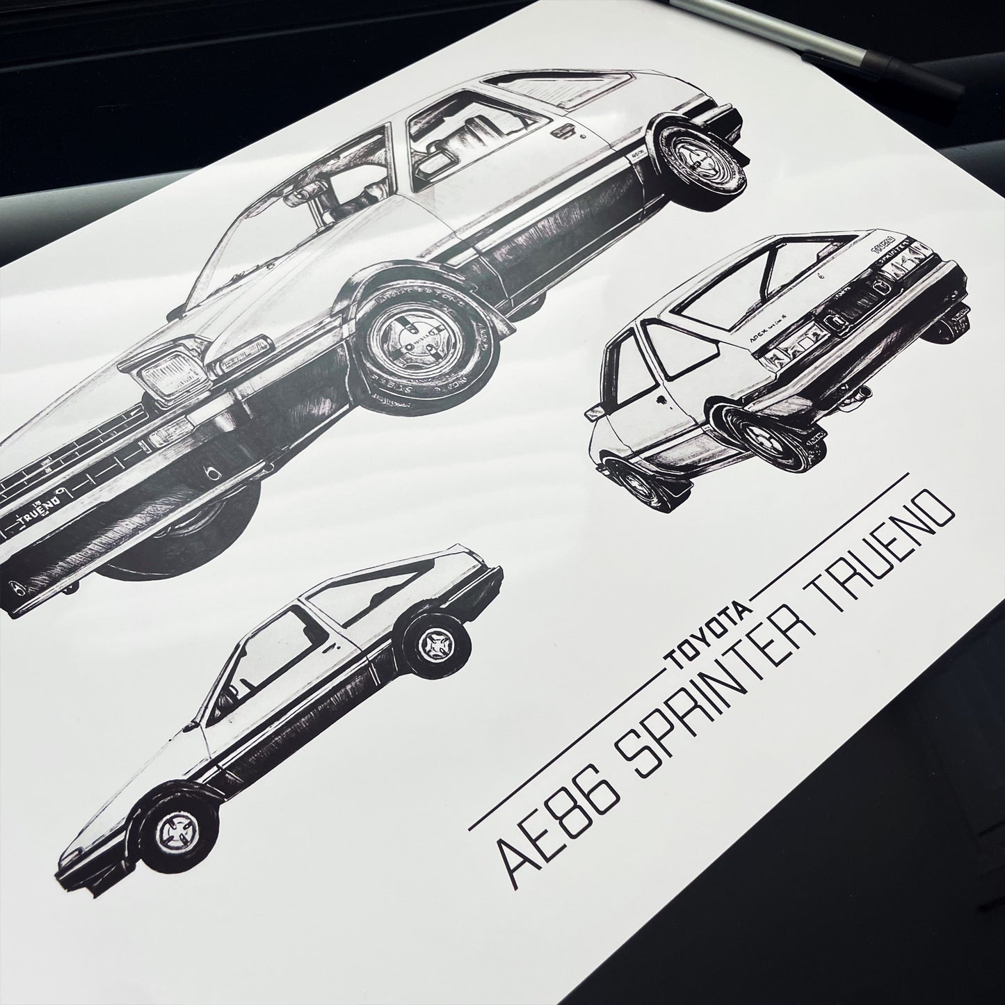 Art Print - Toyota AE86 Sprinter Trueno | Inspired by Initial D