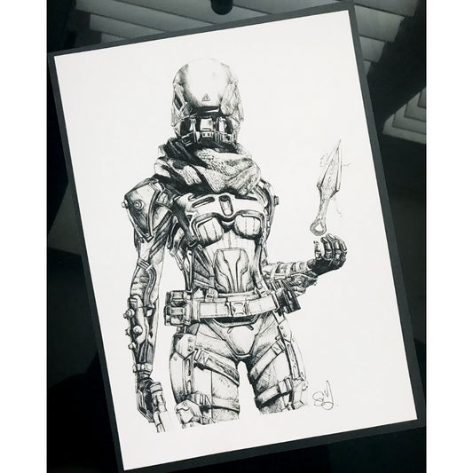 Premium hand drawn fan art of Voidwalker Wraith inspired by Apex Lengends.