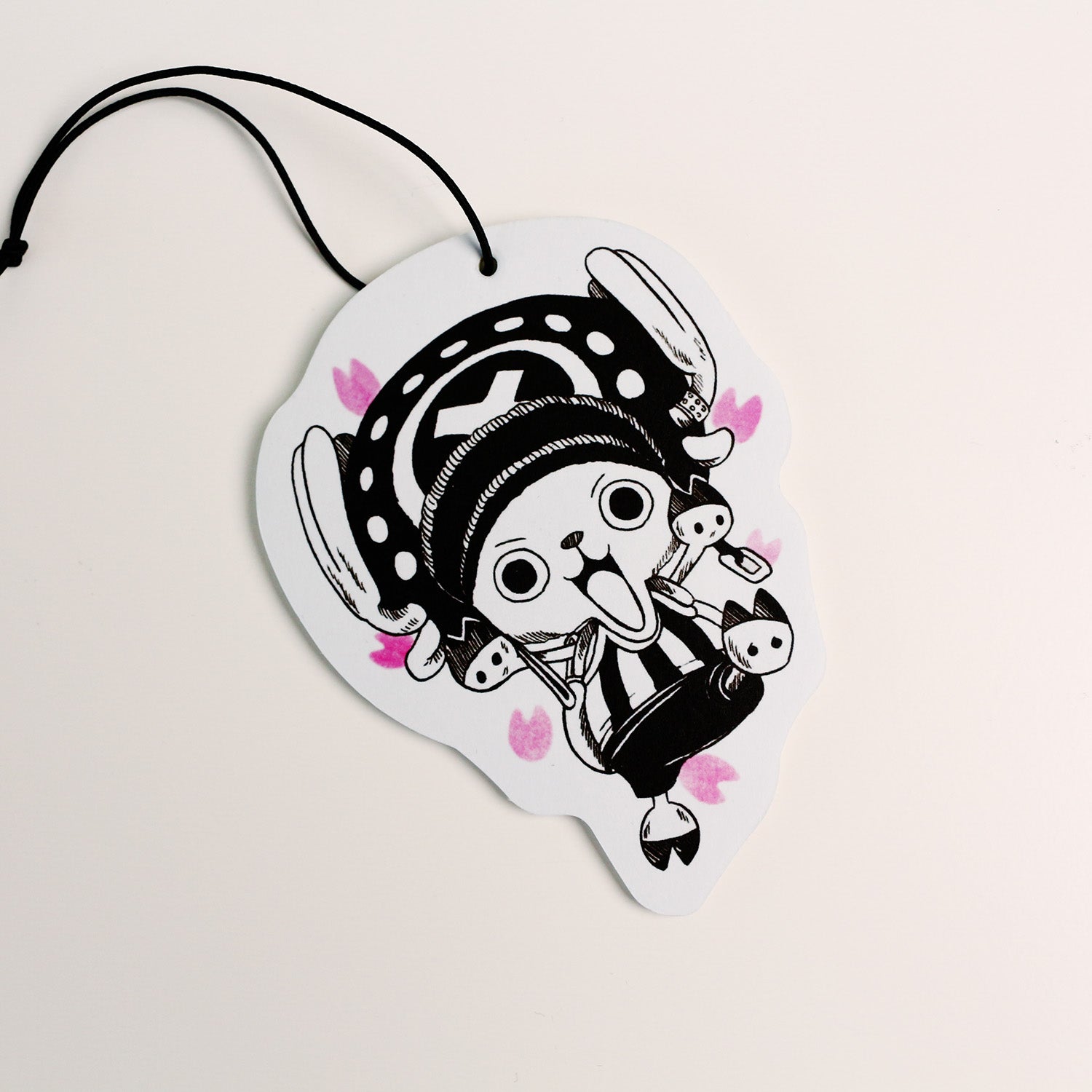 One Piece‑inspired Tony Tony Chopper illustration car air freshener featuring cute hand‑drawn artwork.