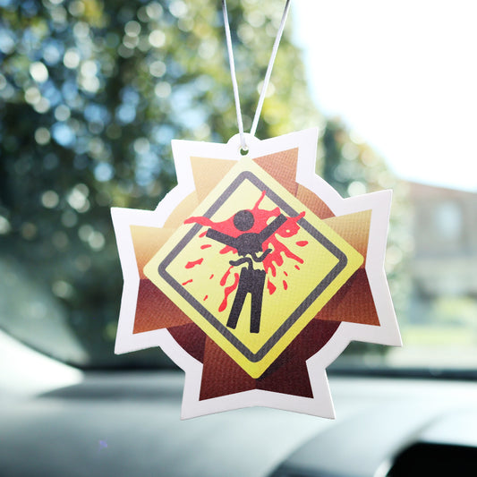 Perfect for all Halo fan to keep their car air fresh in style and adds a touch of passion for this iconic video game with this Halo Splatter Medal car air freshener. 