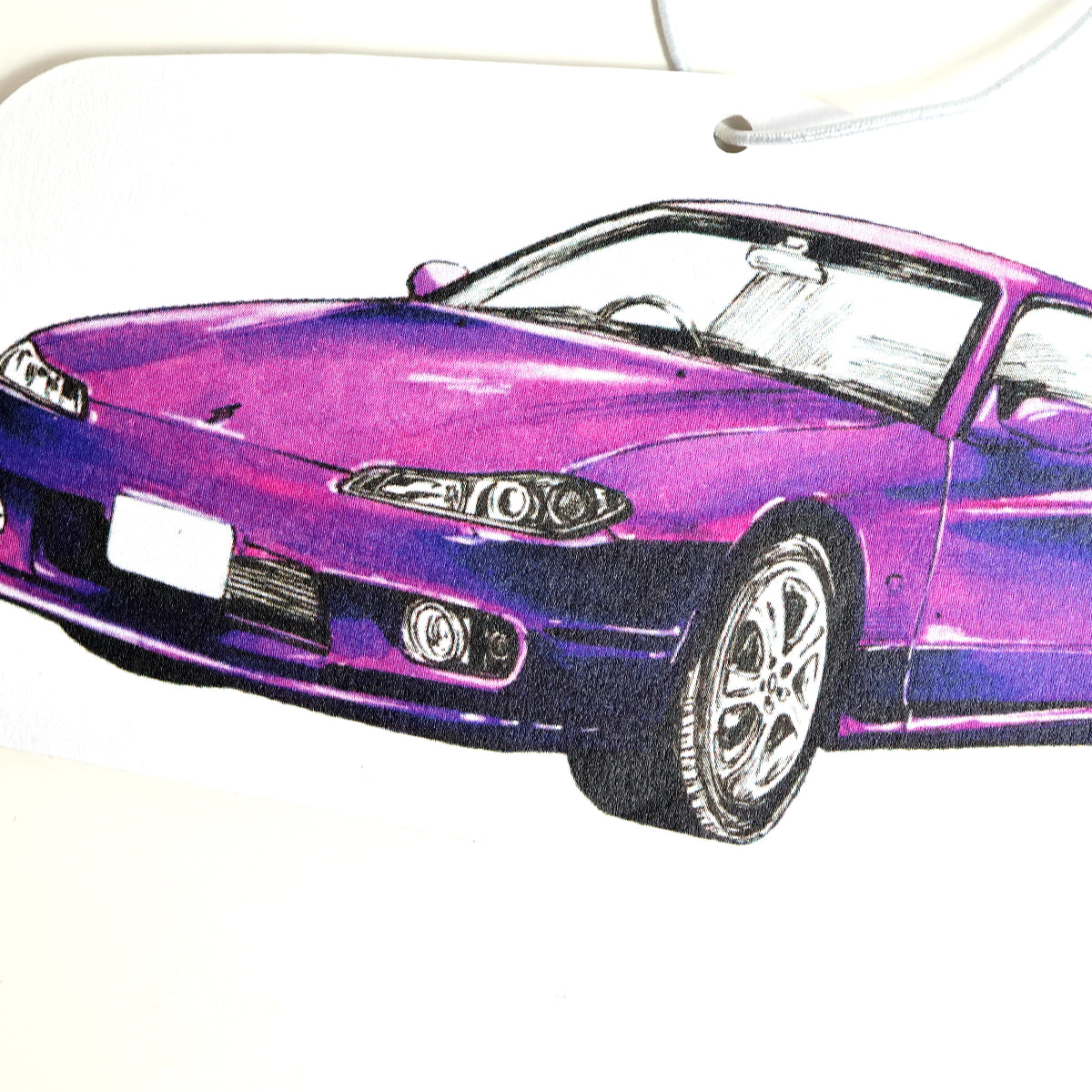 Closeup of Nissan Silvia S15 air freshener