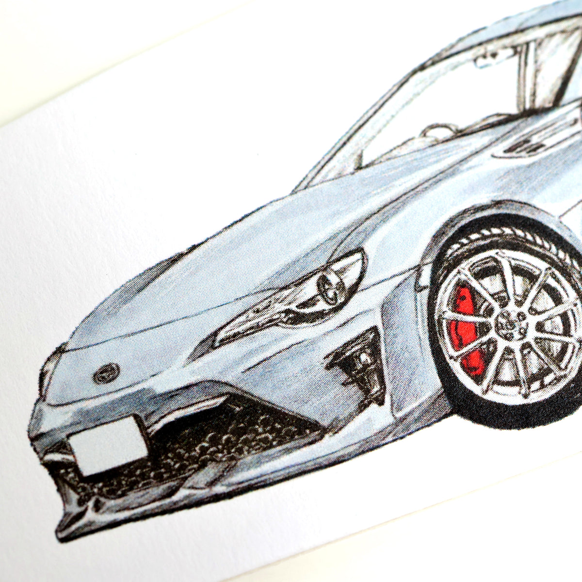 Close-up of Toyota 86 air freshener card