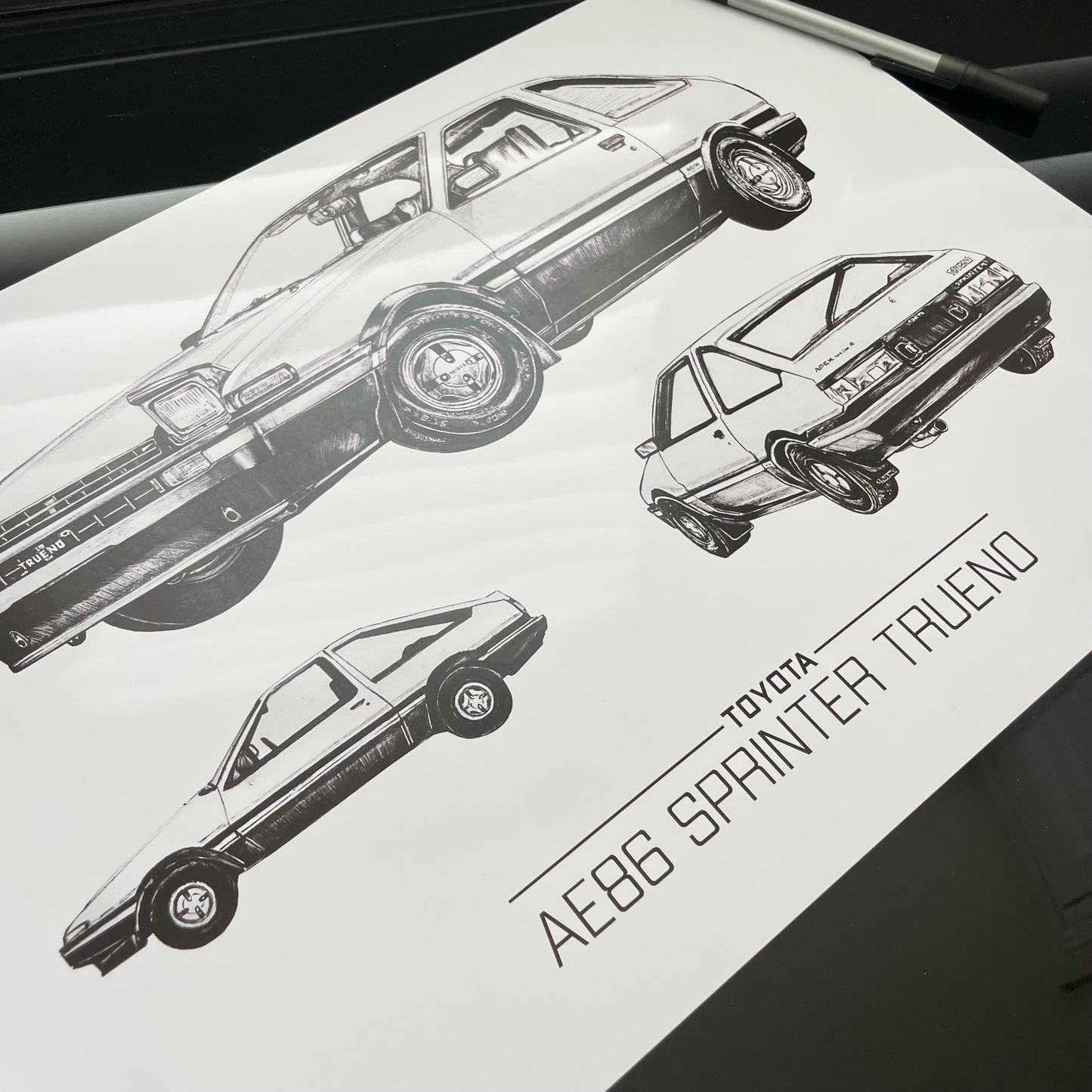 Art Print - AE86 | Toyota AE86 Sprinter Trueno Print