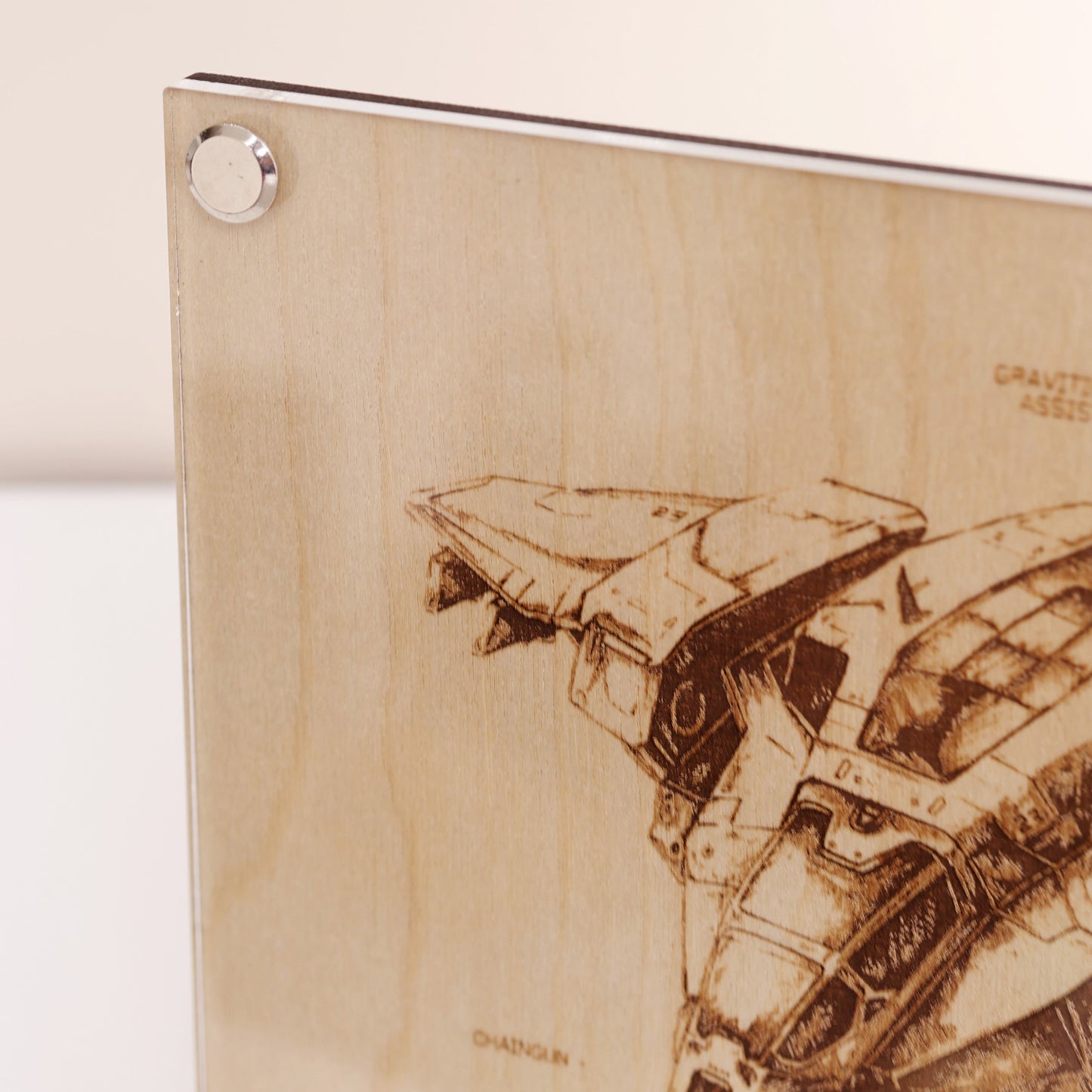 Laser Engraved Plaque - D77-TC Pelican Diagram | LayaBoard Art Inspired by Halo