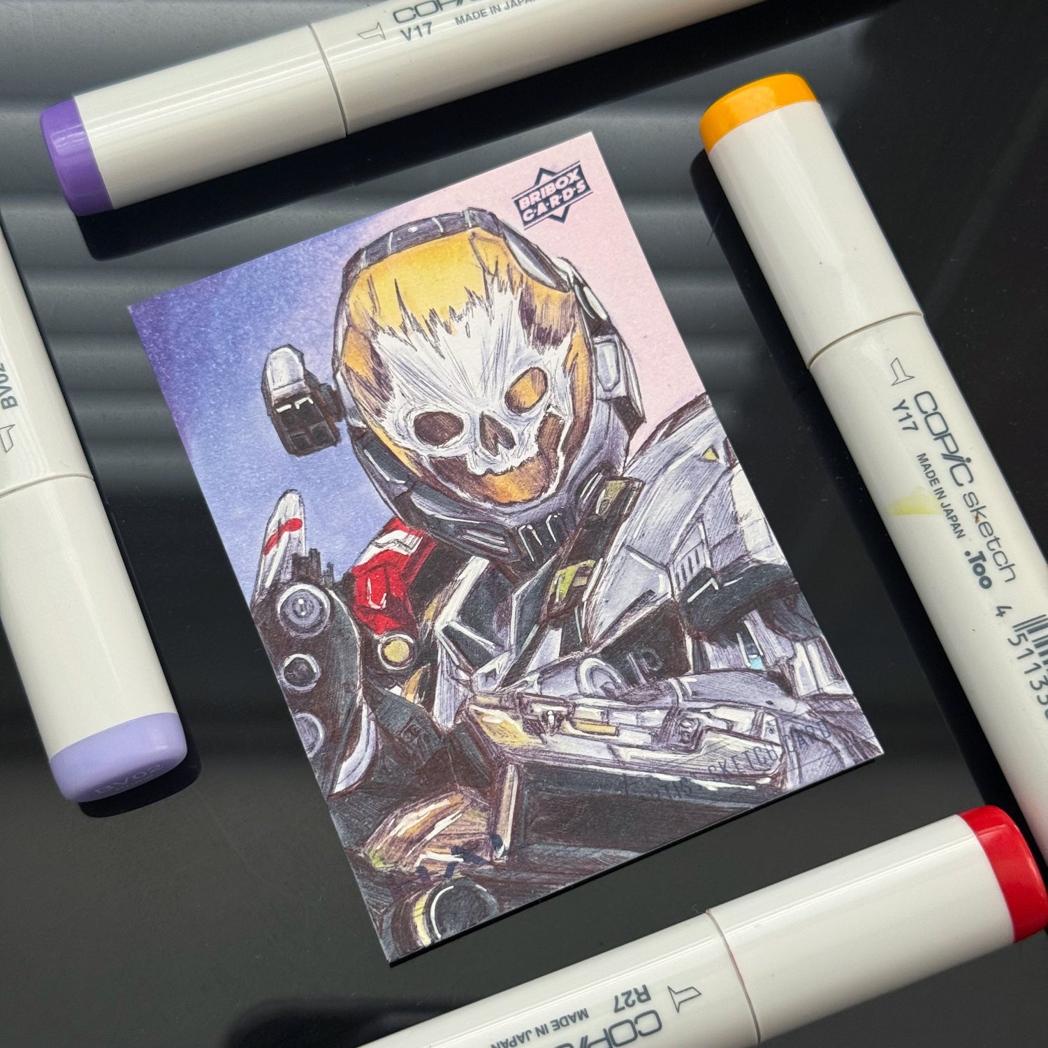 Emile‑A239, Noble Four from Halo Reach, illustrated with signature skull‑engraved EVA helmet.
