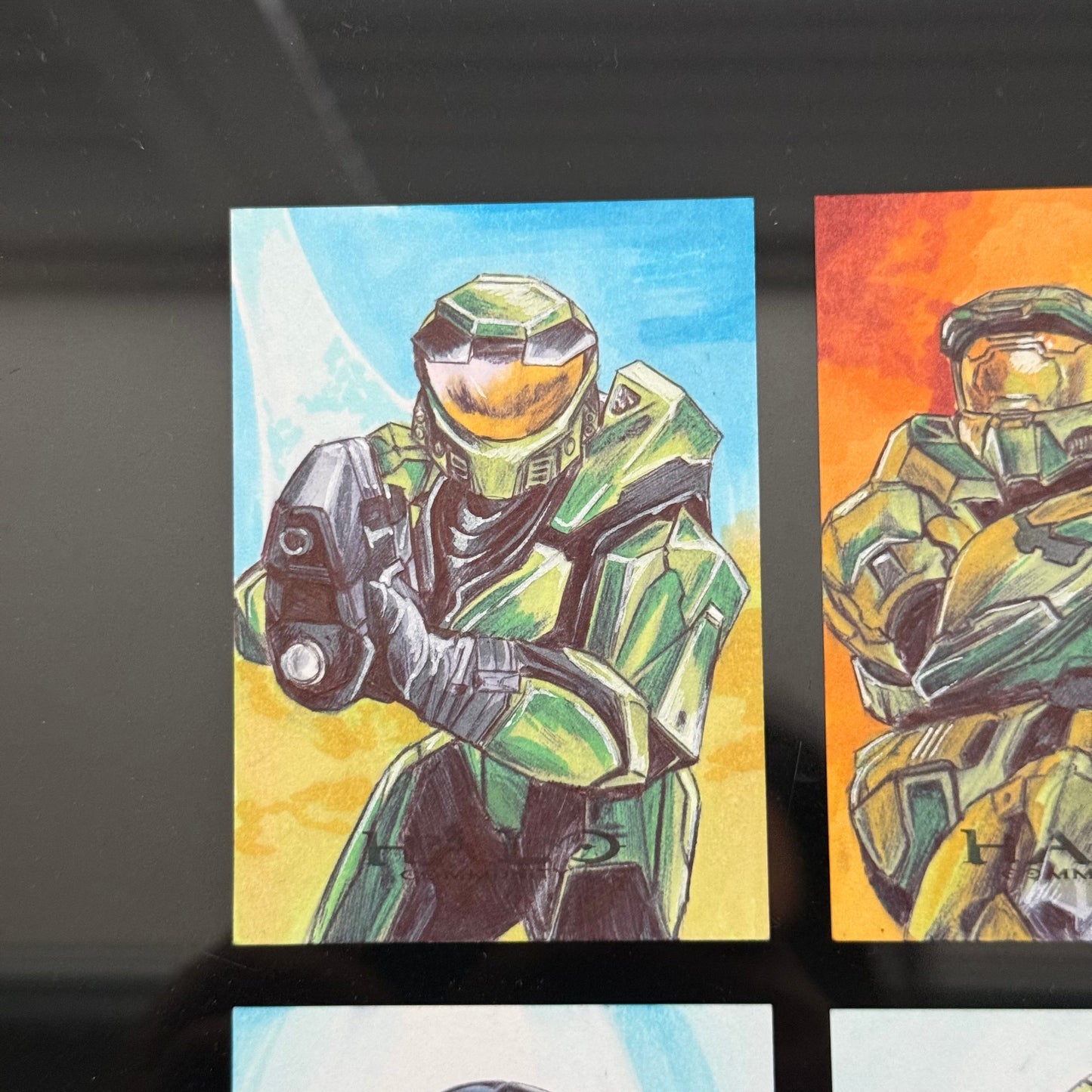 Original Master Chief sketch card collection on premium in‑house Community Card stock.