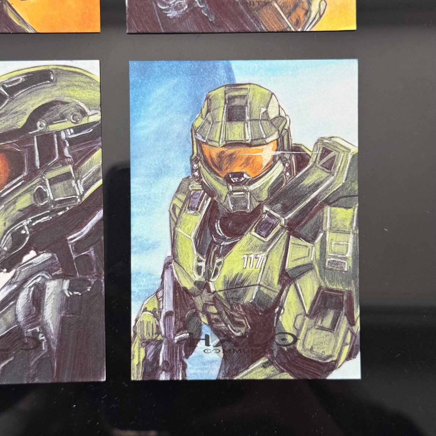 Original Master Chief sketch card collection on premium in‑house Community Card stock.