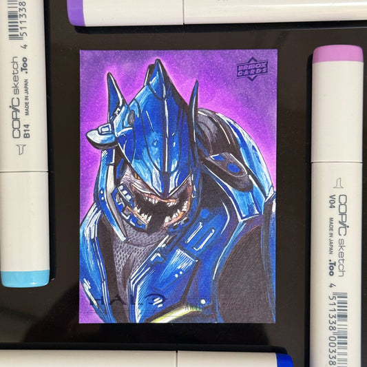 Unique Halo 3 Elite sketch card on in‑house Community Card stock, crafted for collectors.