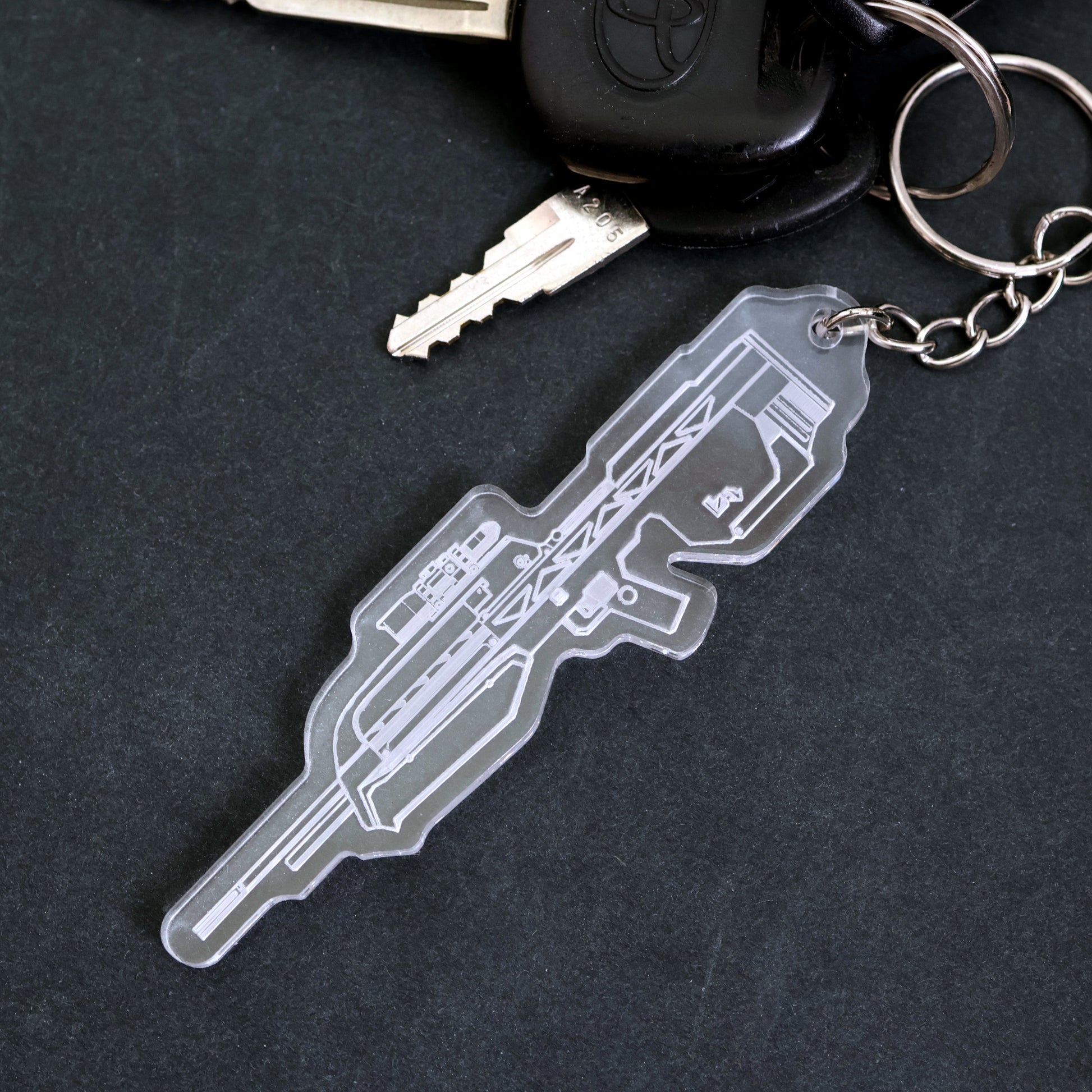 Halo Battle Rifle collectible keyring accessory for fans and gamers