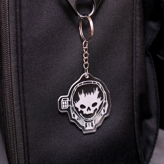 Halo Reach Emile acrylic keyring attached to a bag, styled for everyday use.