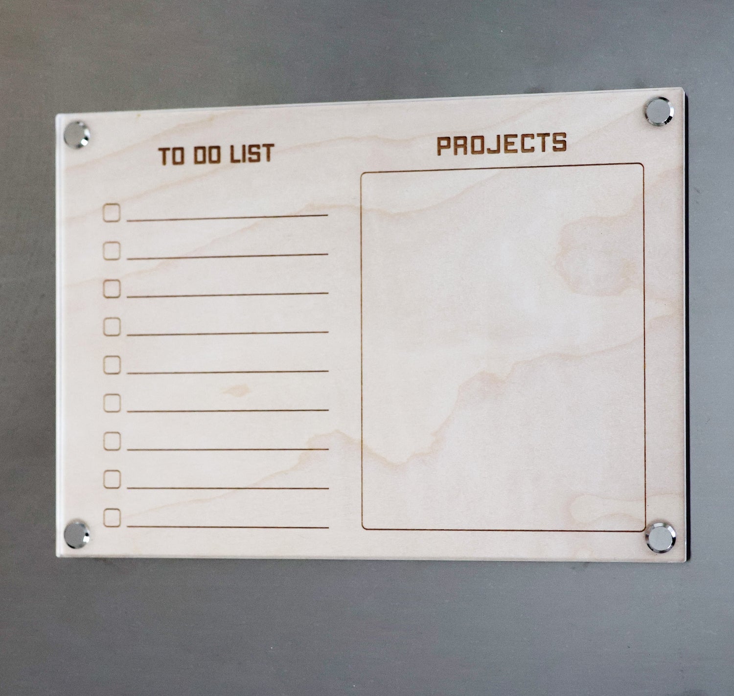 To Do List/ Project Planner, a premium portable dry erase board/whiteboard with optional magnetic mount, from Artysn Studio, features a sleek, standout design. Dimensions: 210 x 148mm | 8.27 x 5.83 inches