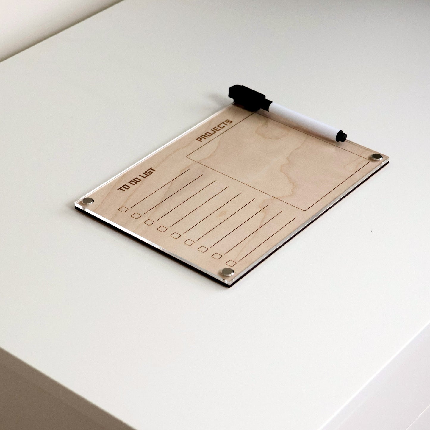 LayaBoard To-Do List Planner – Premium Acrylic Dry Erase Board with dry erase marker for Task Management.