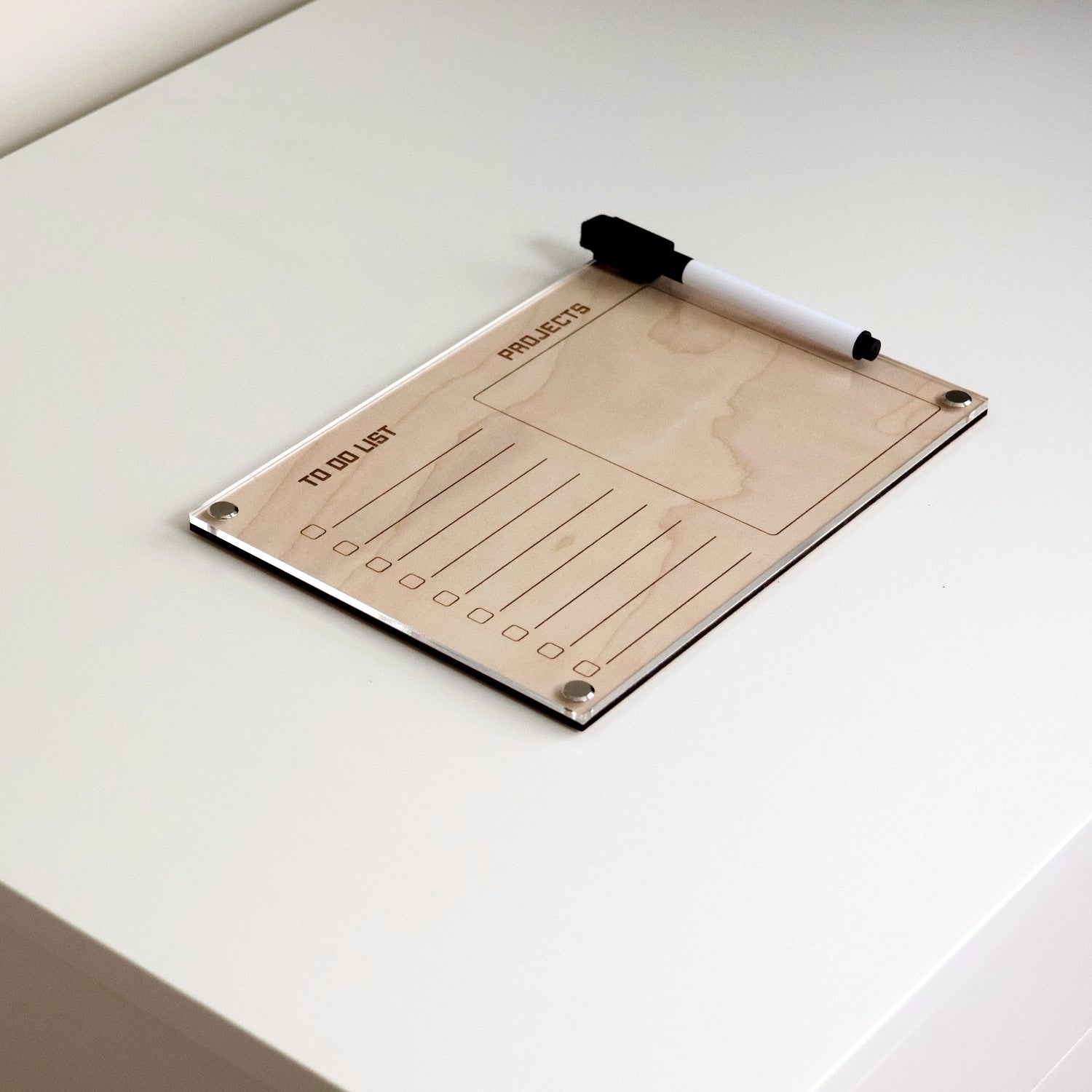 LayaBoard To-Do List Planner – Premium Acrylic Dry Erase Board with dry erase marker for Task Management.