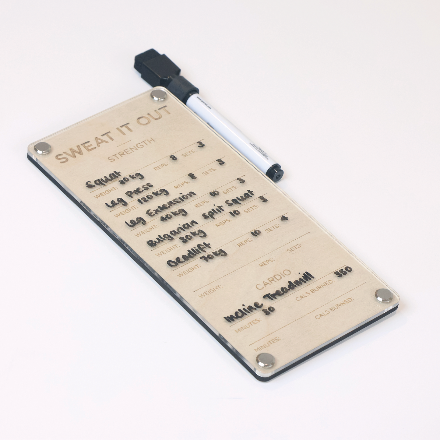 Mini LayaBoard Gym Workout Planner  | Custom Dry Erase Board