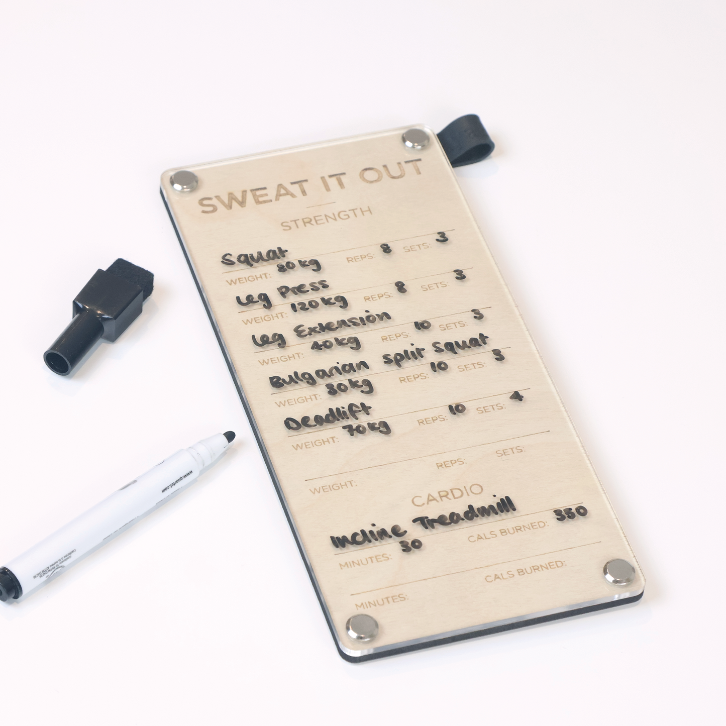 Mini LayaBoard Gym Workout Planner  | Custom Dry Erase Board