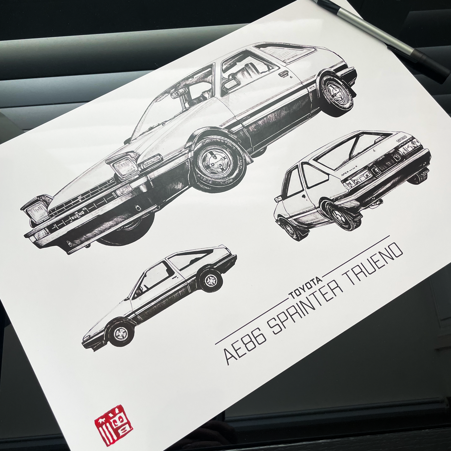 Art Print - AE86 | Toyota AE86 Sprinter Trueno Print