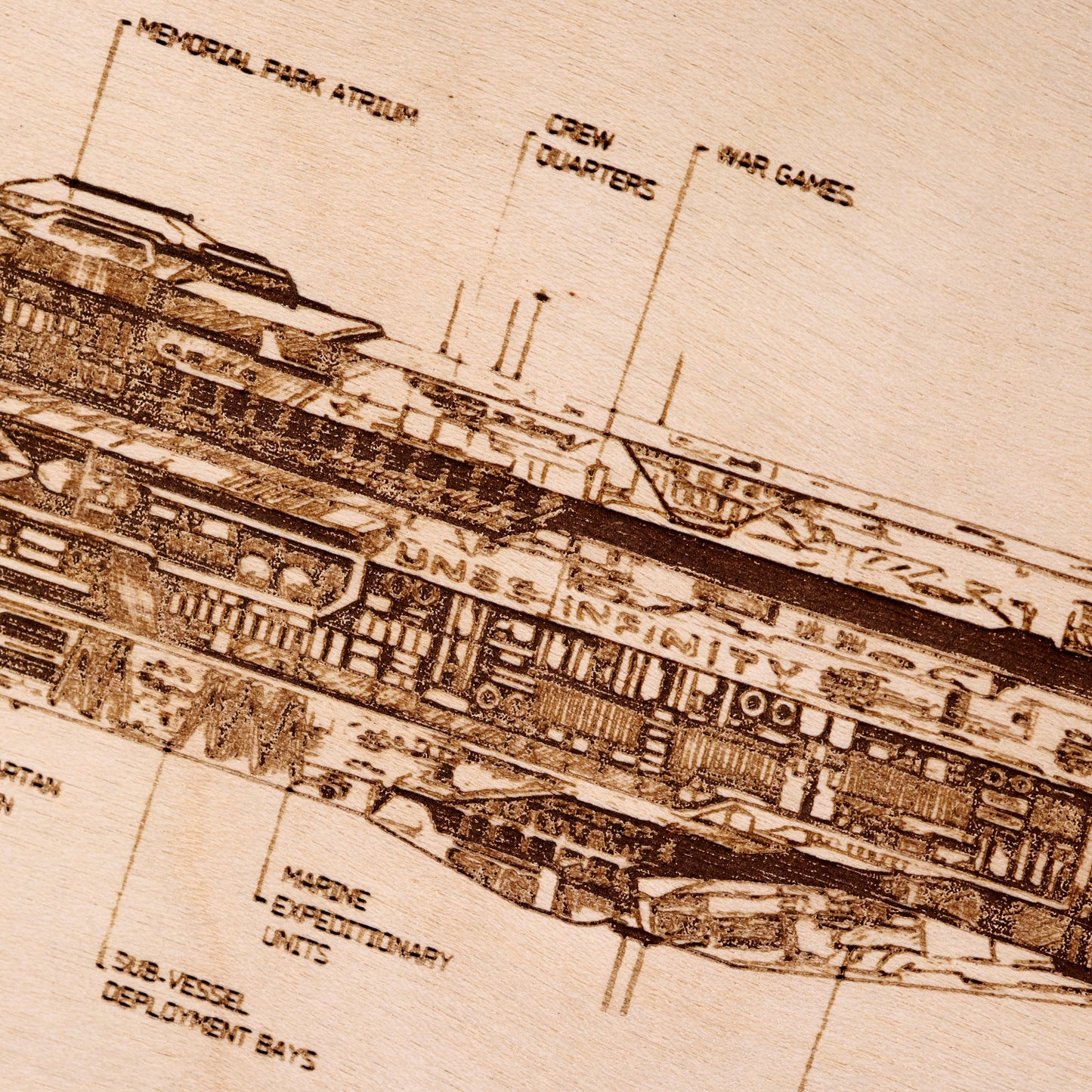 Halo Laser Plaque – UNSC Infinity Ship Blueprint LayaBoard Ar – Artysn ...