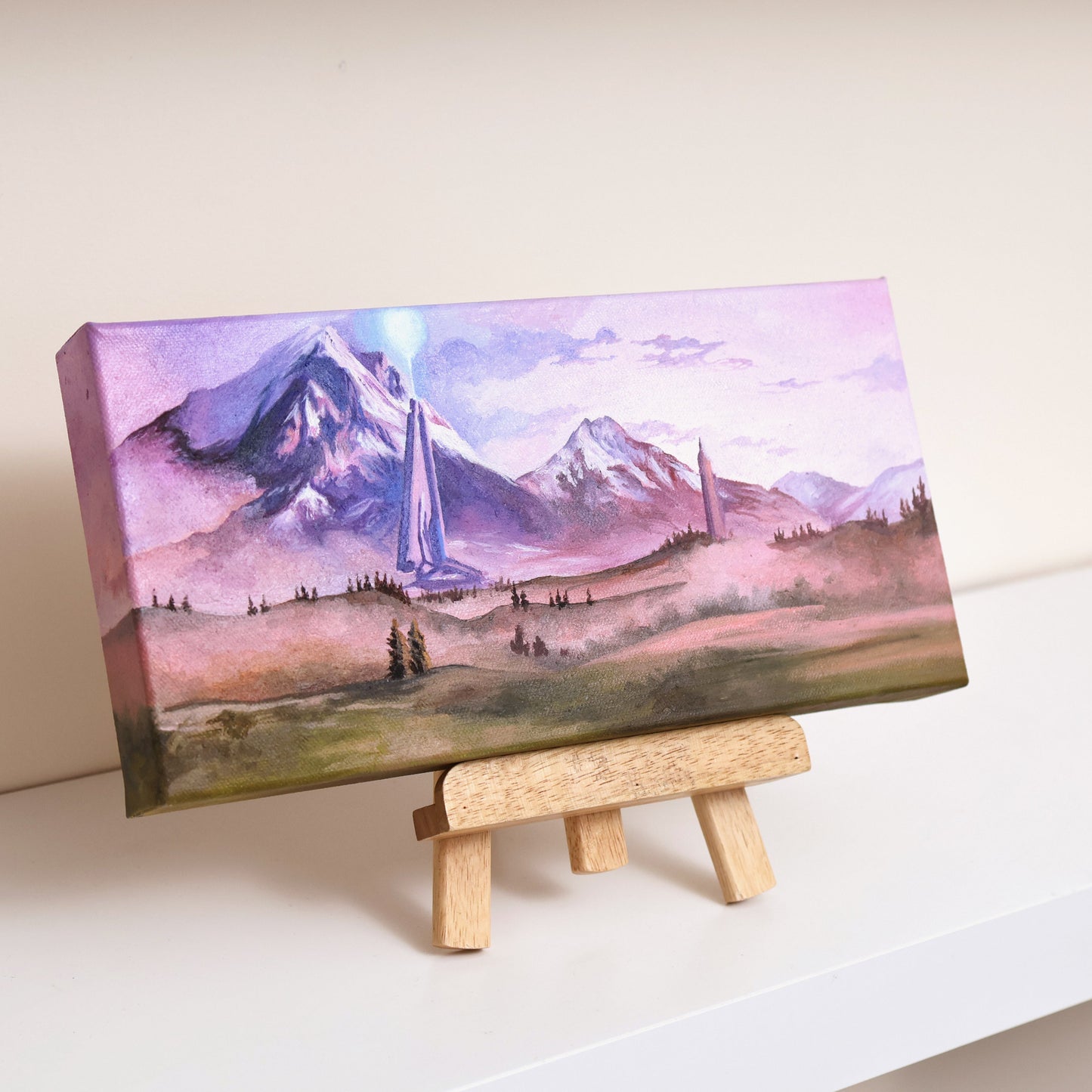 Zeta Halo oil painting by Entransing - an atmospheric tribute to Halo Infinite.